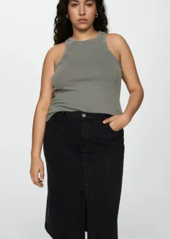 MANGO Spódnice*Spódnica dżinsowa z rozcięciem