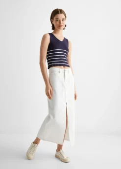 MANGO Spódnice*Spódnica dżinsowa z rozcięciem