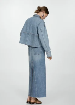 MANGO Spódnice*Spódnica dżinsowa z rozcięciem