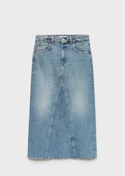 MANGO Spódnice*Spódnica dżinsowa z rozcięciem