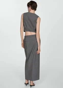 MANGO Spódnice*Spódnica garniturowa w prążki
