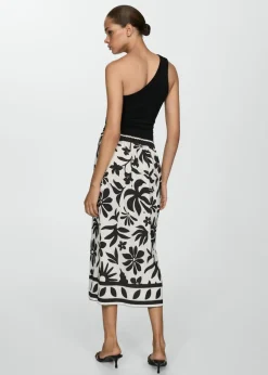 MANGO Spódnice*Spódnica kopertowa z nadrukiem w kwiaty