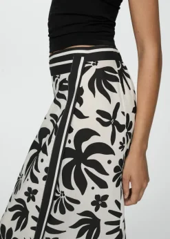 MANGO Spódnice*Spódnica kopertowa z nadrukiem w kwiaty