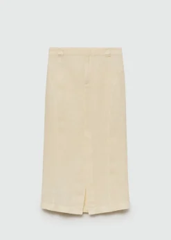 MANGO Spódnice*Spódnica lniana z rozcięciem