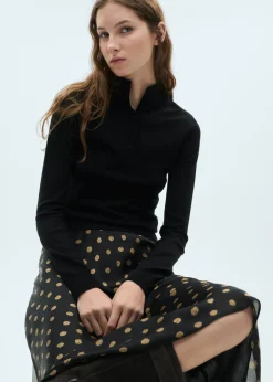 MANGO Spódnice*Spódnica midi w grochy