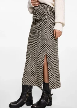 MANGO Spódnice*Spódnica midi w kratę