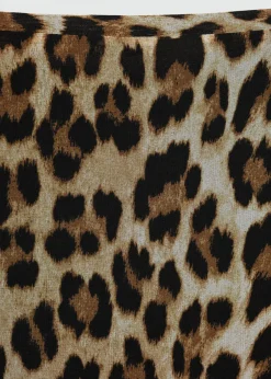 MANGO Spódnice*Spódnica midi w lamparcie cętki