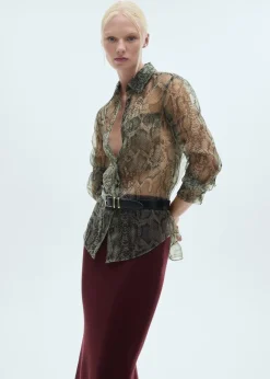 MANGO Spódnice*Spódnica midi z dzianiny