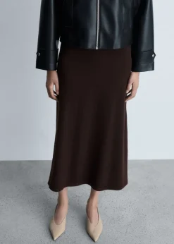 MANGO Spódnice*Spódnica midi z dzianiny