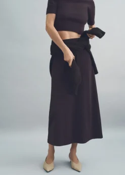 MANGO Spódnice*Spódnica midi z dzianiny