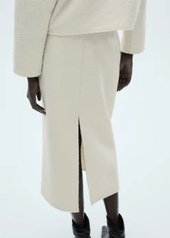 MANGO Spódnice*Spódnica midi z dzianiny bouclé