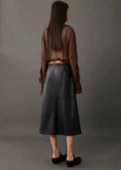 MANGO Spódnice*Spódnica midi z imitacji skóry