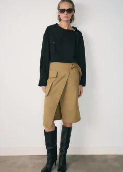 MANGO Spódnice*Spódnica midi z kieszeniami cargo