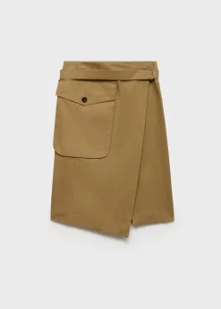 MANGO Spódnice*Spódnica midi z kieszeniami cargo