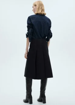 MANGO Spódnice*Spódnica midi z klamrą rinse wash