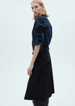 MANGO Spódnice*Spódnica midi z klamrą rinse wash