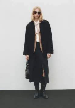 MANGO Spódnice*Spódnica midi z klamrą rinse wash