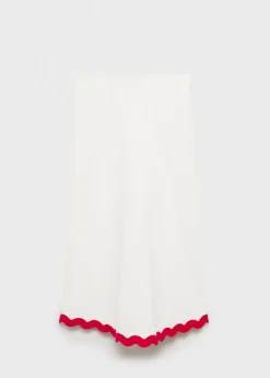 MANGO Spódnice*Spódnica midi z kontrastowym wykończeniem
