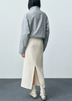 MANGO Spódnice*Spódnica midi z mieszanki wełny