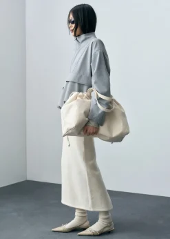 MANGO Spódnice*Spódnica midi z mieszanki wełny