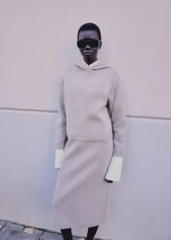 MANGO Spódnice*Spódnica midi z mieszanki wełny