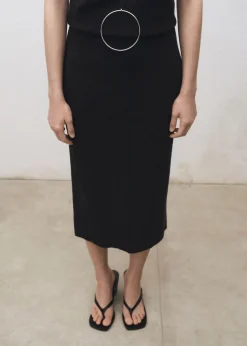 MANGO Spódnice*Spódnica midi z mieszanki wełny