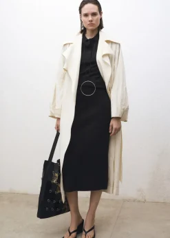 MANGO Spódnice*Spódnica midi z mieszanki wełny