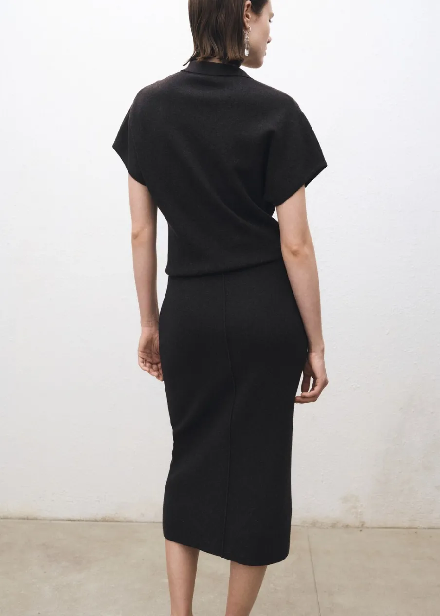 MANGO Spódnice*Spódnica midi z mieszanki wełny