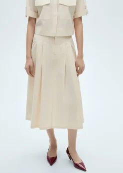 MANGO Spódnice*Spódnica midi z zakładkami