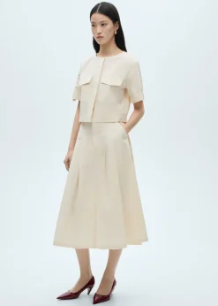 MANGO Spódnice*Spódnica midi z zakładkami