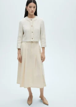 MANGO Spódnice*Spódnica midi z zakładkami