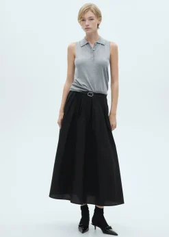 MANGO Spódnice*Spódnica midi z zakładkami