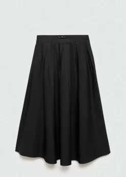 MANGO Spódnice*Spódnica midi z zakładkami