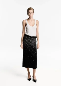 MANGO Spódnice*Spódnica midi ze strasem