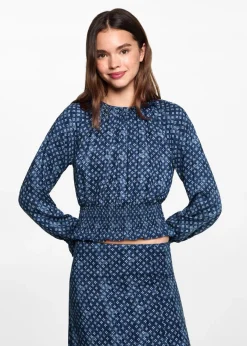 MANGO Spódnice*Spódnica midi ze wzorem