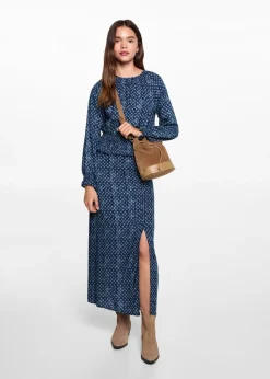 MANGO Spódnice*Spódnica midi ze wzorem