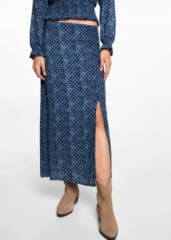 MANGO Spódnice*Spódnica midi ze wzorem