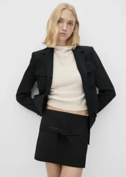 MANGO Spódnice*Spódnica mini z paskiem i rozcięciem