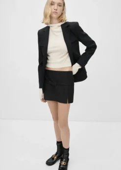 MANGO Spódnice*Spódnica mini z paskiem i rozcięciem