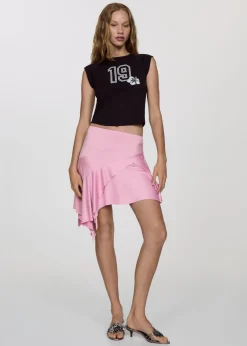 MANGO Spódnice*Spódnica o asymetrycznym kroju z falbankami