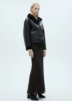 MANGO Spódnice*Spódnica o rozszerzanym kroju w lamparcie cętki