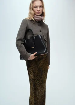 MANGO Spódnice*Spódnica o rozszerzanym kroju ze wzorem skóry krokodyla