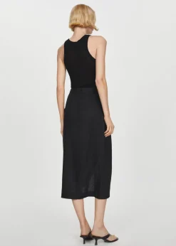 MANGO Spódnice*Spódnica pareo z lnu