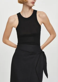 MANGO Spódnice*Spódnica pareo z lnu