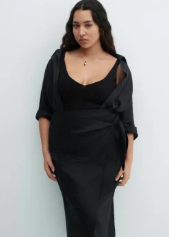 MANGO Spódnice*Spódnica pareo z lnu