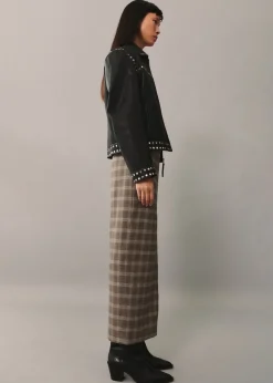 MANGO Spódnice*Spódnica w kratę z rozcięciem