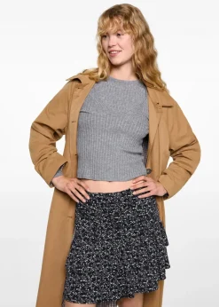 MANGO Spódnice*Spódnica w kwiaty z falbankami