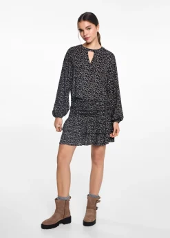 MANGO Spódnice*Spódnica w kwiaty z falbankami