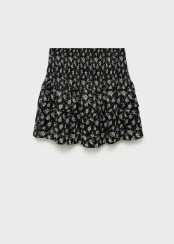 MANGO Spódnice*Spódnica w kwiaty z falbankami