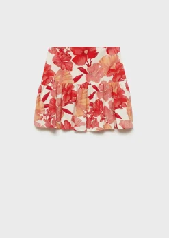 MANGO Spódnice*Spódnica w kwiaty z falbankami
